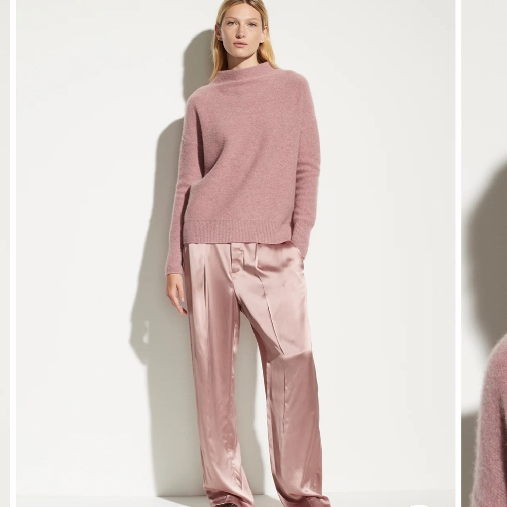 Vince Boiled Funnel Neck Cashmere Sweater S